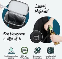 Sunflake Koelrugzak Groot - Lunchtas - Koeltas Backpack Voor Dames & Heren - Zwart -Buiten Kamperen 1200x1145 7