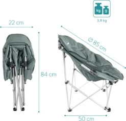 Navaris Klapstoel XXL - Campingstoel Met Opbergtas - Draagbare Stoel Voor Kamperen, Festivals En Vissen -Strandstoel - Inklapbaar - Grijs 9 Navaris Klapstoel XXL - Campingstoel Met Opbergtas - Draagbare Stoel Voor Kamperen, Festivals En Vissen -Strandstoel - Inklapbaar - Grijs -Buiten Kamperen 1200x1150 7