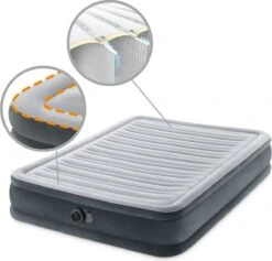 Intex Luchtbed - Twijfelaar - 137 X 191 X 33 Cm - Grijs - Met Ingebouwde Pomp, Hoeslaken Antraciet En Reparatieset 17 Intex Luchtbed - Twijfelaar - 137 X 191 X 33 Cm - Grijs - Met Ingebouwde Pomp, Hoeslaken Antraciet En Reparatieset -Buiten Kamperen 1200x1152