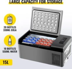VEVOR - Coolbox - Koelbox 15L - Elektrische Coolbox - Draagbare Mini Koelkast - Draagbare Auto Vriezer 12/24Volt 9 VEVOR - Coolbox - Koelbox 15L - Elektrische Coolbox - Draagbare Mini Koelkast - Draagbare Auto Vriezer 12/24Volt -Buiten Kamperen 1200x1155 17
