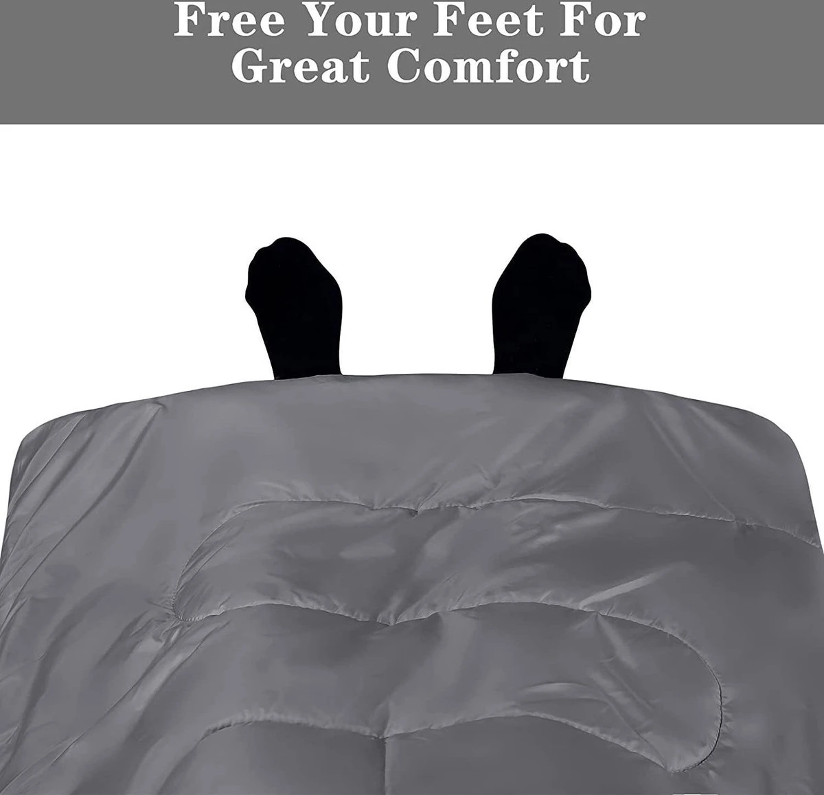 Meisterhome® Mummy Slaapzak - Kamperen - Antraciet - Ca. 220 X 75 Cm - Incl. Draagtas 5 Meisterhome® Mummy Slaapzak - Kamperen - Antraciet - Ca. 220 X 75 Cm - Incl. Draagtas - Afbeelding 5