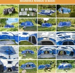 Skandika Nimbus Sleeper 12 Tent – Koepeltenten – 12 Persoons Familietent - Campingtent – Muggengaas – Sleeper Technology (3 Extra Donkere Slaapcabines) – 760 X 630 X 215 Cm (LxBxH) – 5000 Mm Waterkolom – Camping, Tuin – Kamperen – Blauw/wit 15 Skandika Nimbus Sleeper 12 Tent – Koepeltenten – 12 Persoons Familietent - Campingtent – Muggengaas – Sleeper Technology (3 Extra Donkere Slaapcabines) – 760 X 630 X 215 Cm (LxBxH) – 5000 Mm Waterkolom – Camping, Tuin – Kamperen – Blauw/wit -Buiten Kamperen 1200x1162 1