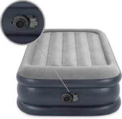 Intex Luchtbed - 1-Persoons - 99 X 191 X 42 Cm - Grijs - Met Pomp, Hoeslaken Antraciet En Reparatieset 11 Intex Luchtbed - 1-Persoons - 99 X 191 X 42 Cm - Grijs - Met Pomp, Hoeslaken Antraciet En Reparatieset -Buiten Kamperen 1200x1166 5