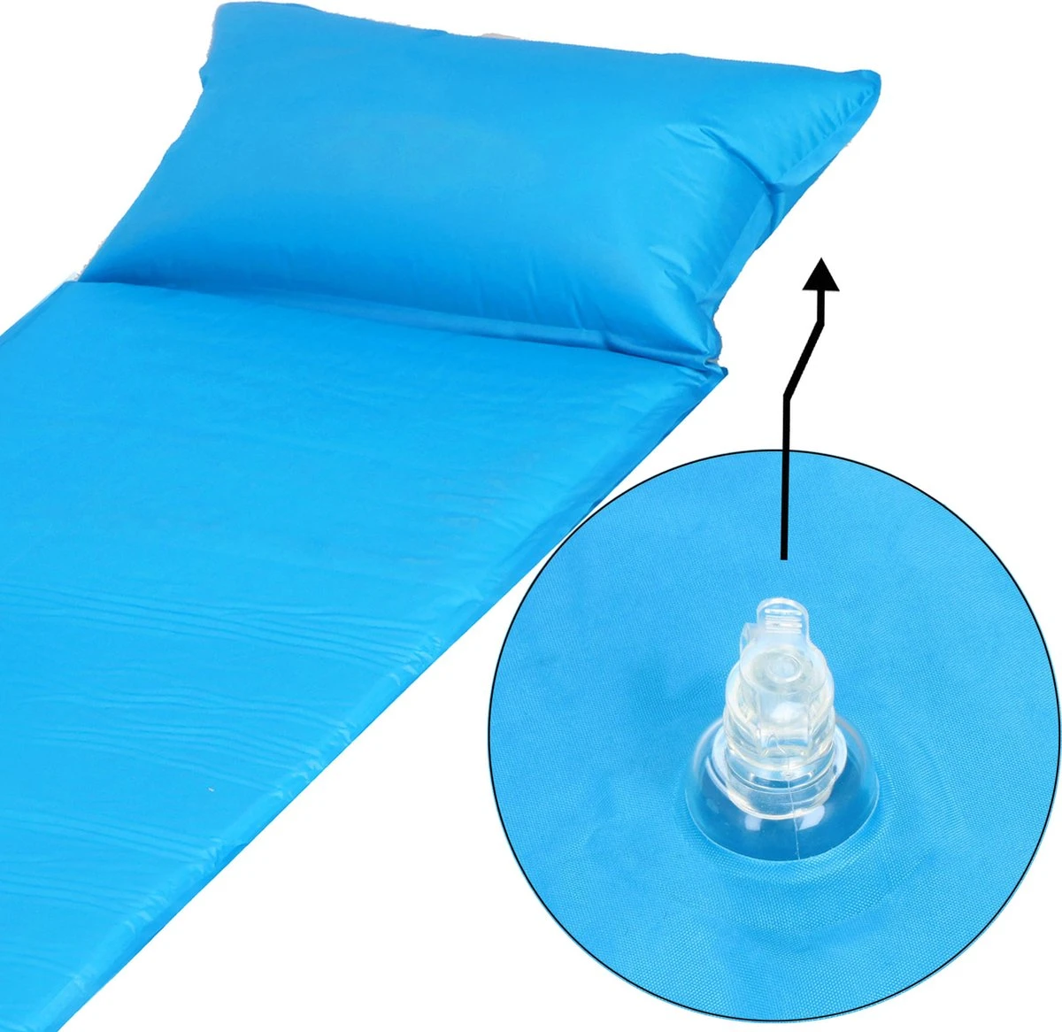 Springos Slaapmat | Zelfopblazend | 186 Cm | Inclusief Hoes & Hoofdkussen | Lichtblauw 13 Springos Slaapmat | Zelfopblazend | 186 Cm | Inclusief Hoes & Hoofdkussen | Lichtblauw - Afbeelding 13