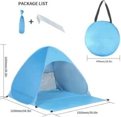 IGOODS Pop-up Tent - 2/3-Persoons - Blauw 12 IGOODS Pop-up Tent - 2/3-Persoons - Blauw -Buiten Kamperen 1200x1168 2