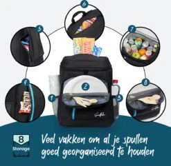 Sunflake Koelrugzak - Lunchtas - Koeltas Backpack Voor Dames & Heren - Zwart -Buiten Kamperen 1200x1170 5