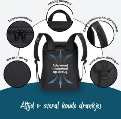 Sunflake Koelrugzak - Lunchtas - Koeltas Backpack Voor Dames & Heren - Zwart -Buiten Kamperen 1200x1171 12