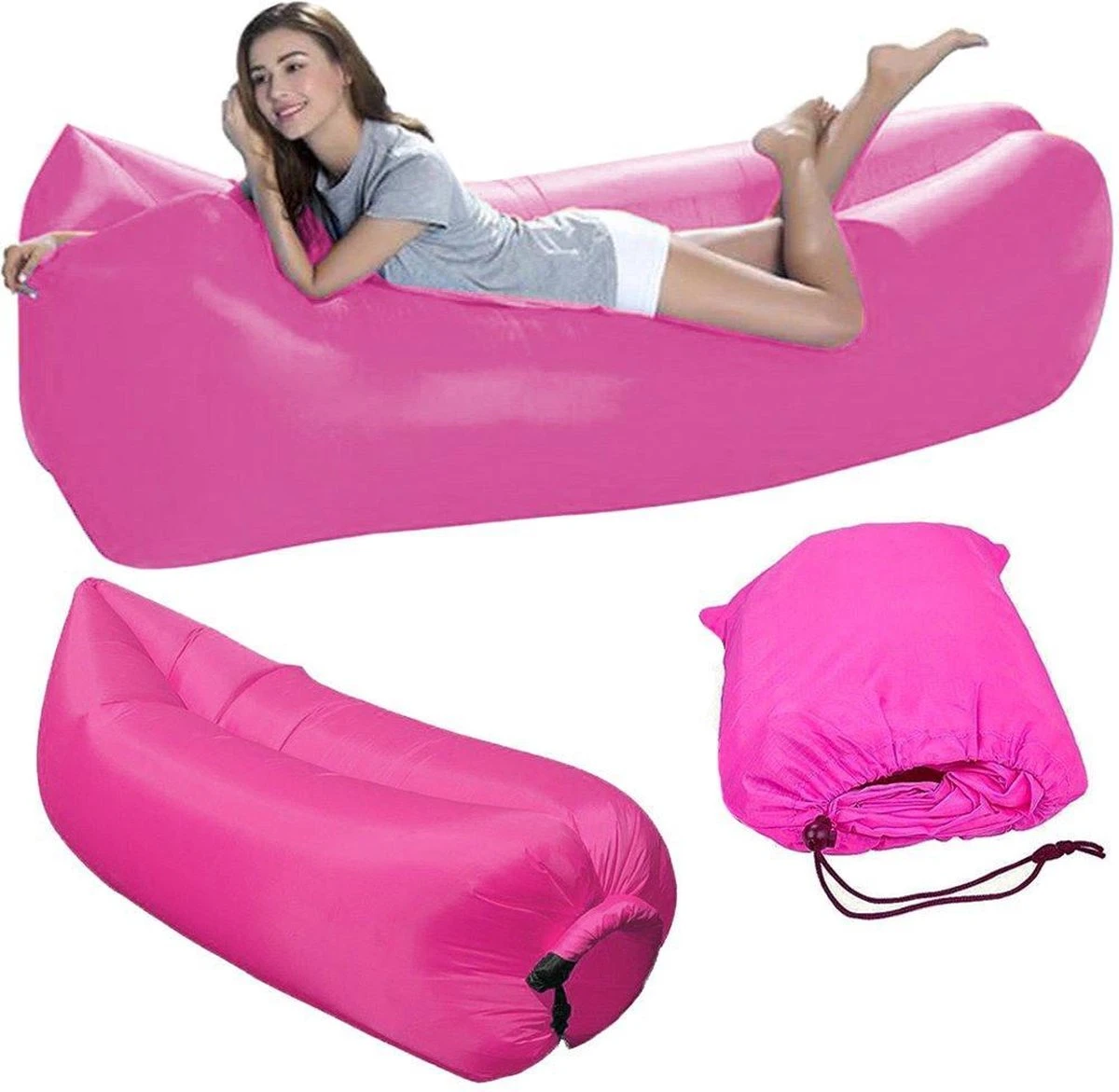Air Lounger - Lucht Lounger Sofa Matras Roze- Zwembad- Strand- Luchtbed Airlounger 2 Air Lounger - Lucht Lounger Sofa Matras Roze- Zwembad- Strand- Luchtbed Airlounger - Afbeelding 2