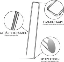 Gardebruk Haringen Set Van 50 Gegalvaniseerd Staal LxØ 150x2,7mm -Buiten Kamperen 1200x1173 2
