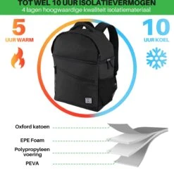 Brisby 4 Laags Geïsoleerde Koeltas Rugzak - 25 Liter - Met Handige Vakken Voor Bestek En Essentials - Waterafstotend Materiaal - Zwart 18 Brisby 4 Laags Geïsoleerde Koeltas Rugzak - 25 Liter - Met Handige Vakken Voor Bestek En Essentials - Waterafstotend Materiaal - Zwart -Buiten Kamperen 1200x1178 14