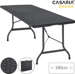 Casaria Tuintafel Opvouwbaar – Met Draaggreep 180x75 Cm – Zwart 13 Casaria Tuintafel Opvouwbaar – Met Draaggreep 180x75 Cm – Zwart -Buiten Kamperen 1200x1180 6