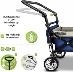 Tresko- Bolderkar, Grijs, Opvouwbaar, Met Dakje, Geschikt Tot 80 Kg - Bolderwagen - Kinderenvervoer - Bolderkarren - Tuinkar - Kinderwagen 17 Tresko- Bolderkar, Grijs, Opvouwbaar, Met Dakje, Geschikt Tot 80 Kg - Bolderwagen - Kinderenvervoer - Bolderkarren - Tuinkar - Kinderwagen -Buiten Kamperen 1200x1182 21