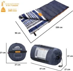 Dutch Mountains Slaapzak Goeree XL - Extra Groot 220x90cm - Katoenen Binnenkant - Aanritsbaar - Tochtstrip En Compressiehoes 11 Dutch Mountains Slaapzak Goeree XL - Extra Groot 220x90cm - Katoenen Binnenkant - Aanritsbaar - Tochtstrip En Compressiehoes -Buiten Kamperen 1200x1182 9