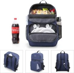 Koeltas Rugzak (28L) - 16 Blikjes - Lunchtas Voor Dames En Heren - Picknicktas - Blauw 10 Koeltas Rugzak (28L) - 16 Blikjes - Lunchtas Voor Dames En Heren - Picknicktas - Blauw -Buiten Kamperen 1200x1185 6
