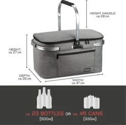 Bomoe Koeltas Picknickmand Opvouwbaar IceBreezer K47 - 47x27x26 Cm - 32 Liter- Perfect Voor Barbecues Of Boodschappen -Buiten Kamperen 1200x1189 13
