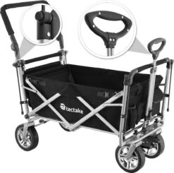 Tectake - Opvouwbare Bolderwagen Handkar Nico Zwart - 403549 -Buiten Kamperen 1200x1191 18