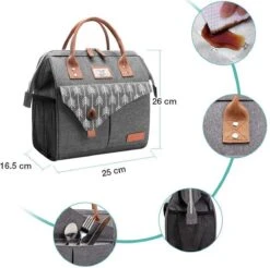 HN® Lunchtas Grijs Pijlen, Geïsoleerde Koeltas, Lekvrij, Extra Grote Opening Voor De Lunch Box, 25×16,5×26cm Design Heren En Dames 8 HN® Lunchtas Grijs Pijlen, Geïsoleerde Koeltas, Lekvrij, Extra Grote Opening Voor De Lunch Box, 25×16,5×26cm Design Heren En Dames -Buiten Kamperen 1200x1193 4