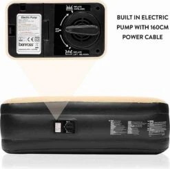 Merkloos Avenli 88030 Hoog Verhoogd Gevlokt Luchtbed | Queensize | Ingebouwde Pompen | Snelle En Gemakkelijke Inflatie -Buiten Kamperen 1200x1196