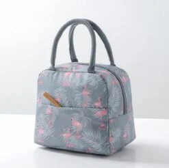 Koeltas - Lunchtas - Volwassenen En Kinderen - Compact & Handig: Zomer - Picknick -School - Lunch - Werk - Grijs Flamingo -Buiten Kamperen 1200x1196 26