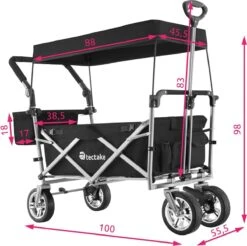Tectake - Opvouwbare Bolderwagen Handkar Nico Zwart - 403549 -Buiten Kamperen 1200x1197 19