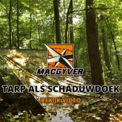 MacGyver® ‘3-in-1’ Tent | Tarp – Schaduwdoek – Hangmat | Strandtent | Outdoor-tent | Shelter | Vistent | 280 X 280 Cm | Camouflage | Waterdicht | Lichtgewicht -Buiten Kamperen 1200x1198 20