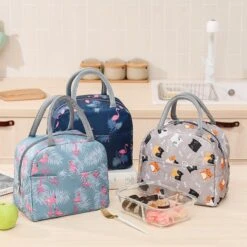 Koeltas - Lunchtas - Volwassenen En Kinderen - Compact & Handig: Zomer - Picknick -School - Lunch - Werk - Grijs Flamingo -Buiten Kamperen 1200x1198 22