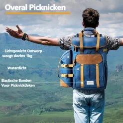 Cabinmax Koeltas - Koelrugzak - Picknick - Picknicktas Met Flessenhouder - Koelrugtas 24L - Olive Green -Buiten Kamperen 1200x1198 27