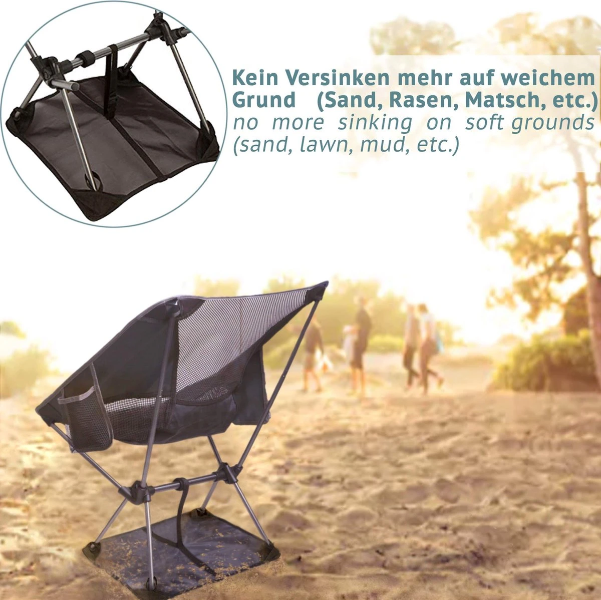 Smartpeas Camping Stoel Van Stevig 600D Polyester En Aluminium - Lichtgewicht En Opvouwbaar - Camping Gadget Inclusief Zijzakken +Plus: Strandmat & Draagtas 4 Smartpeas Camping Stoel Van Stevig 600D Polyester En Aluminium - Lichtgewicht En Opvouwbaar - Camping Gadget Inclusief Zijzakken +Plus: Strandmat & Draagtas - Afbeelding 4