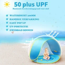 Seidon Strandtent Baby - Pop Up Tent - UV Bescherming - Baby En Kind - Waterdicht - Zwembadje - UV Bescherming -Buiten Kamperen 1200x1200 1118