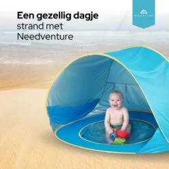 Needventure Baby Strandtent - Pop Up Tent - Windscherm Strand - Camping Strandtentje - Speeltent - Blauw -Buiten Kamperen 1200x1200 1151
