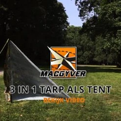 MacGyver® ‘3-in-1’ Tent | Tarp – Schaduwdoek – Hangmat | Strandtent | Outdoor-tent | Shelter | Vistent | 280 X 280 Cm | Camouflage | Waterdicht | Lichtgewicht -Buiten Kamperen 1200x1200 1159