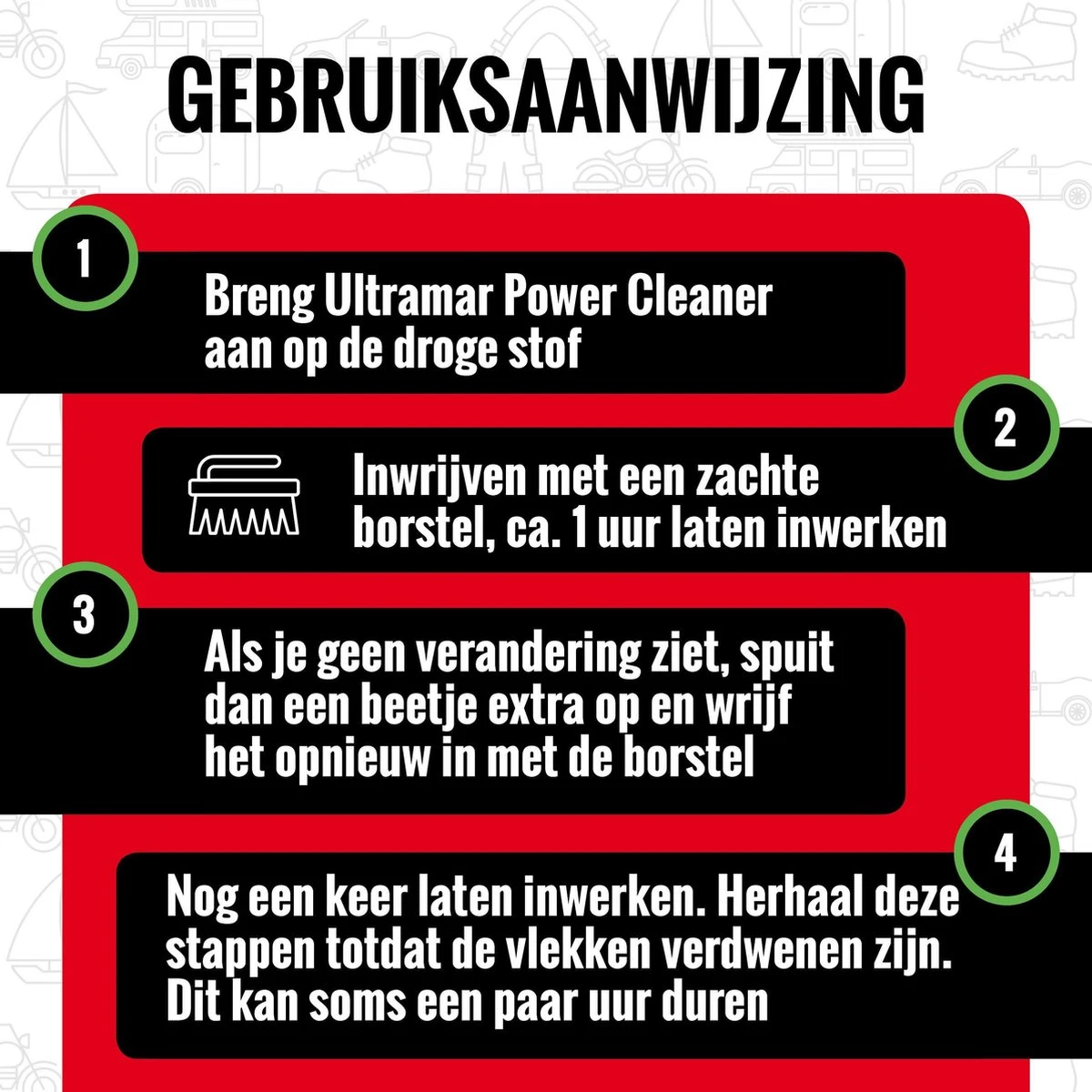 Ultramar - Power Cleaner 1L - Tentdoekreiniger Voor Bootkap, Tent, Cabriodak 6 Ultramar - Power Cleaner 1L - Tentdoekreiniger Voor Bootkap, Tent, Cabriodak - Afbeelding 6