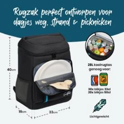 Sunflake Koelrugzak - Lunchtas - Koeltas Backpack Voor Dames & Heren - Zwart -Buiten Kamperen 1200x1200 1212