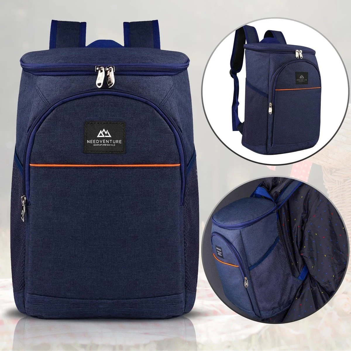 Needventure Koeltas - Lunchtas - Koelrugtas - Picknicktas - 20 Liter - Flessenhouder - Bieropener - Blauw 6 Needventure Koeltas - Lunchtas - Koelrugtas - Picknicktas - 20 Liter - Flessenhouder - Bieropener - Blauw - Afbeelding 6