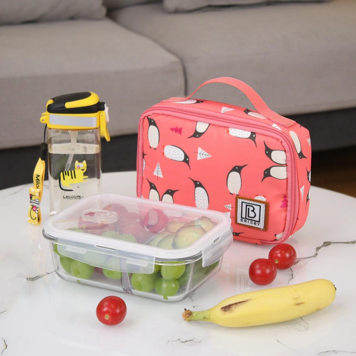 Brisby 4 Laags Geïsoleerde Koeltas - Lunchtas 1.5 Liter - Roze Pinguïn 4 Brisby 4 Laags Geïsoleerde Koeltas - Lunchtas 1.5 Liter - Roze Pinguïn - Afbeelding 4