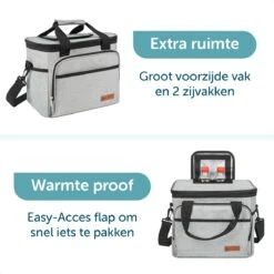 ForDig Koeltas L Grijs (15 Liter) - Gemaakt Van 600D Polyester Met PEVA-Voering - Ruimte Voor 20 Blikjes Of 10 Halve Liter Flessen - Opvouwbaar Koel Tas Met Easy-Acces Flap - Ruimte Voor Bestek - Picknick Cool Bag - Coolerbag - Grote Cooler 12 ForDig Koeltas L Grijs (15 Liter) - Gemaakt Van 600D Polyester Met PEVA-Voering - Ruimte Voor 20 Blikjes Of 10 Halve Liter Flessen - Opvouwbaar Koel Tas Met Easy-Acces Flap - Ruimte Voor Bestek - Picknick Cool Bag - Coolerbag - Grote Cooler -Buiten Kamperen 1200x1200 1282