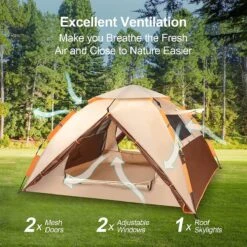 Merkloos Kamping Tent / Absolutely Waterproof, Lightweight Camping Tent With - Tent Ideal For Camping In The Garden, Dome Tent, -Buiten Kamperen 1200x1200 136