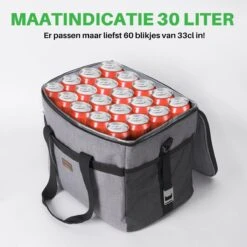 Packaway 4 Laags Geïsoleerde Koeltas - Lunchtas 30 Liter - Grijs -Buiten Kamperen 1200x1200 1378