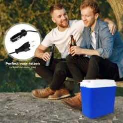 Niceey Thermo Elektrische Koelbox - 24 Liter - Koelbox Elektrisch 12v 230 Volt - Coolbox - Koelt & Verwarmt - Blauw -Buiten Kamperen 1200x1200 1400
