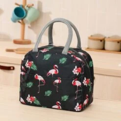 Koeltas - Lunchtas - Volwassenen En Kinderen - Compact & Handig: Zomer - Picknick -School - Lunch - Werk - Zwart Flamingo -Buiten Kamperen 1200x1200 1404