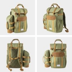 Cabinmax Koeltas - Koelrugzak - Picknick - Picknicktas Met Flessenhouder - Koelrugtas 24L - Olive Green -Buiten Kamperen 1200x1200 1452