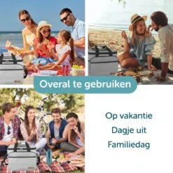 ForDig Koeltas XL Grijs (30 Liter) - Gemaakt Van 600D Polyester Met PEVA-Voering - Ruimte Voor 40 Blikjes Of 20 Halve Liter Flessen - Opvouwbaar Koel Tas Met Easy-Acces Flap - Ruimte Voor Bestek - Picknick Cool Bag - Coolerbag - Grote Cooler -Buiten Kamperen 1200x1200 1456