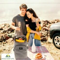 Needventure Koeltas - Lunchtas - Koelrugtas - Picknicktas - 20 Liter - Flessenhouder - Bieropener - Grijs -Buiten Kamperen 1200x1200 1492