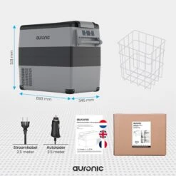 Auronic Elektrische Koelbox - 49.5L - Compressor - 12V En 240V - Grijs -Buiten Kamperen 1200x1200 1495