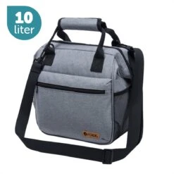 ForDig Lunchtas Grijs - Koeltas Gemaakt Van 600D Polyester Met PEVA-Voering - Ruimte Voor Lunchtrommel / Snacks / Blikjes - Koel Tas Met Mesh Opbergruimtes En Ruimte Voor Bestek - Lunch Tas Cool Bag - Coolerbag - Kleine Cooler