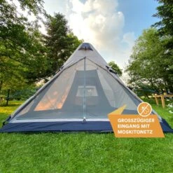 Skandika Tipi Kotona Air Opblaasbare Tent – Opblaasbare Tenten - 4 Persoons Tipi Tent – Tenten - Campingtent – Ingenaaide Tentvloer – Muggengaas – 260 Cm Stahoogte – 490 X 370 X 260 (L X B X H) – Outdoor, Camping, Tuin – Luchttent - Kamperen - Beige -Buiten Kamperen 1200x1200 152