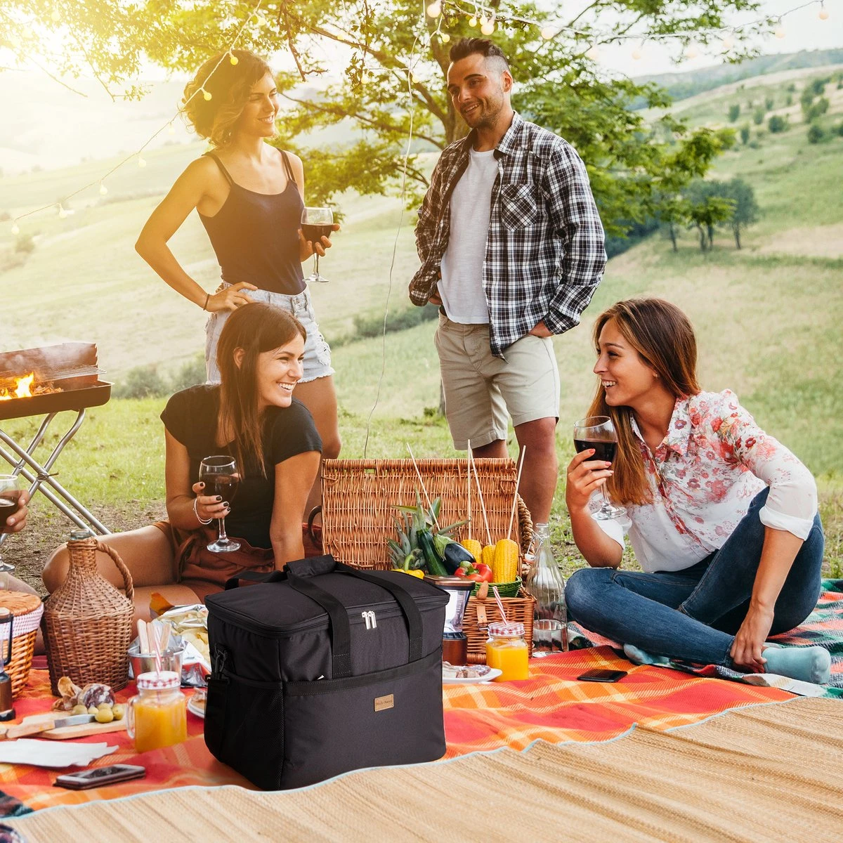 Packaway 4 Laags Geïsoleerde Koeltas - Lunchtas 40 Liter - Zwart 7 Packaway 4 Laags Geïsoleerde Koeltas - Lunchtas 40 Liter - Zwart - Afbeelding 7