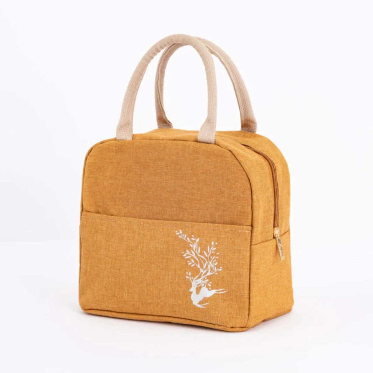 Koeltas - Lunchtas - Volwassenen En Kinderen - Compact Picknick & Lunchtasje - Lunch - Werk - Diep Goud 1 Koeltas - Lunchtas - Volwassenen En Kinderen - Compact Picknick & Lunchtasje - Lunch - Werk - Diep Goud