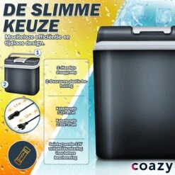 Koelbox 24L Met ECO Modus Voor Auto & Camping - Frigobox Elektrisch 24 Liter Met 12v 230 Volt - Verkoelt En Verwamt - MiniBar - Mini Koelkast -Buiten Kamperen 1200x1200 1550