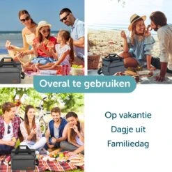 ForDig Koeltas L Zwart (15 Liter) - Gemaakt Van 600D Polyester Met PEVA-Voering - Ruimte Voor 20 Blikjes Of 10 Halve Liter Flessen - Opvouwbaar Koel Tas Met Easy-Acces Flap - Ruimte Voor Bestek - Picknick Cool Bag - Coolerbag - Grote Cooler -Buiten Kamperen 1200x1200 1574